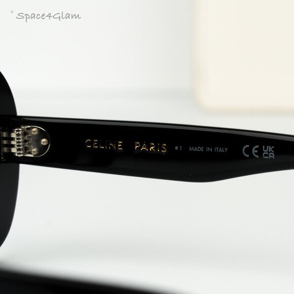 Celine Women Eyeglasses Black Demo Oval CL50162I 3 DOTS 001 NEW AUTHENTIC - Picture 7 of 8